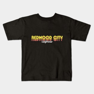 Retro Redwood City California Kids T-Shirt